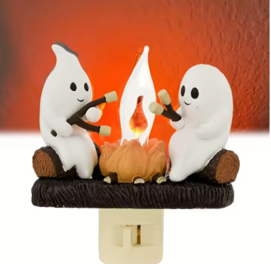 Ghost campfire Halloween night light