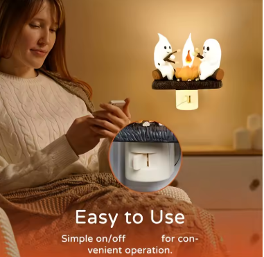 Ghost campfire Halloween night light