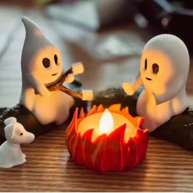 Cute ghost campfire light holloween decore